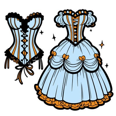 corset and big dress