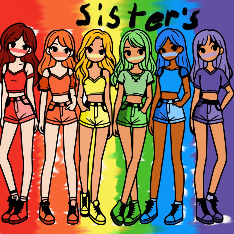 a group of girls wearing crop tops and shorts