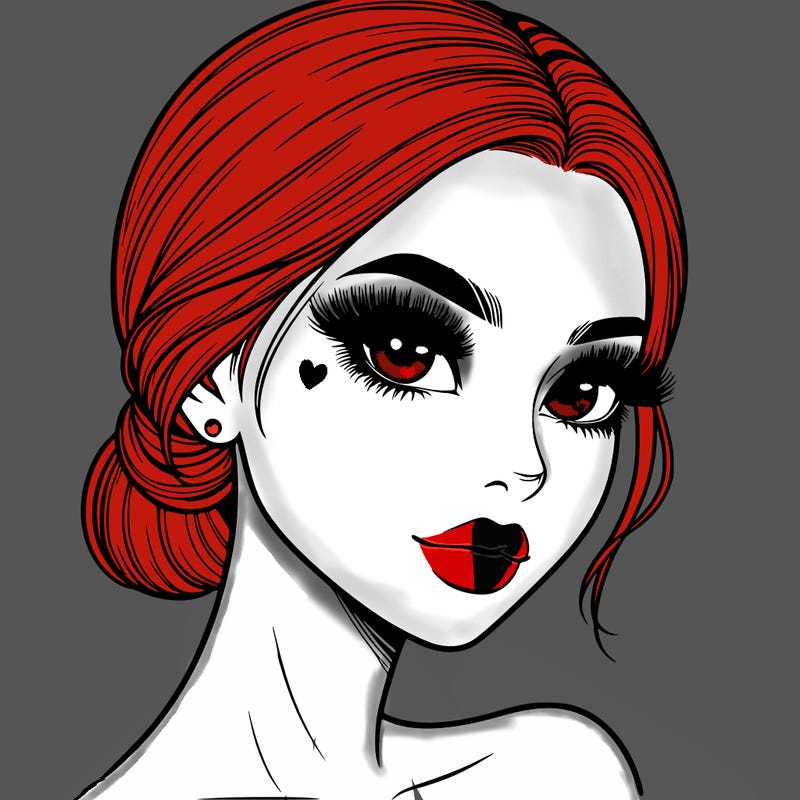 realistic girl with lashes