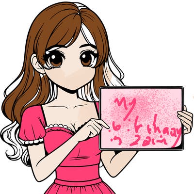 realistic pretty girl holding blank sign