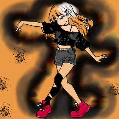 realistic girl danceing