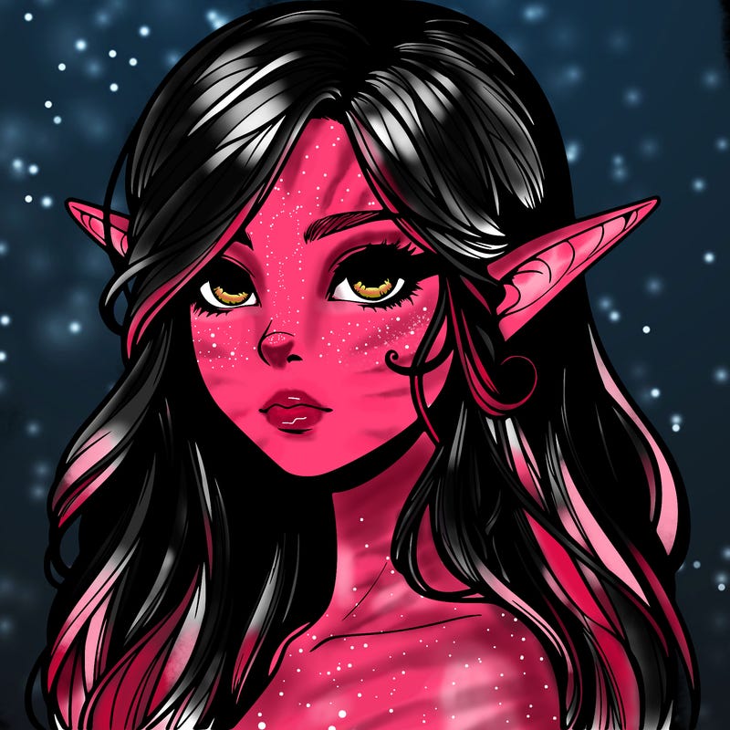 elf girl realistic dark fantasy