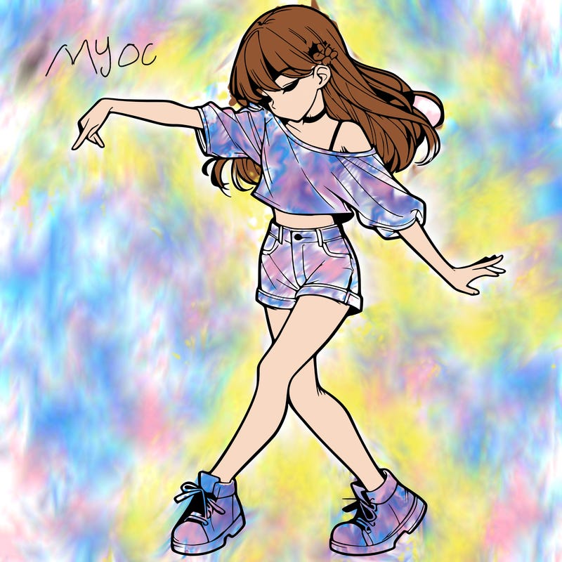 realistic girl danceing