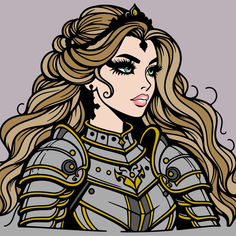 beautiful gothic female knight