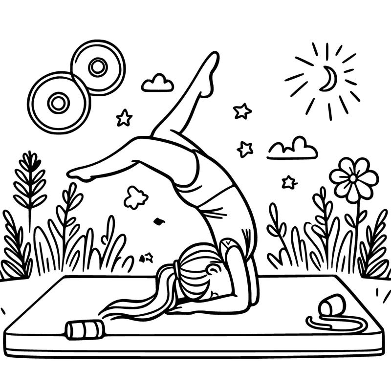 girl doing gymnastics