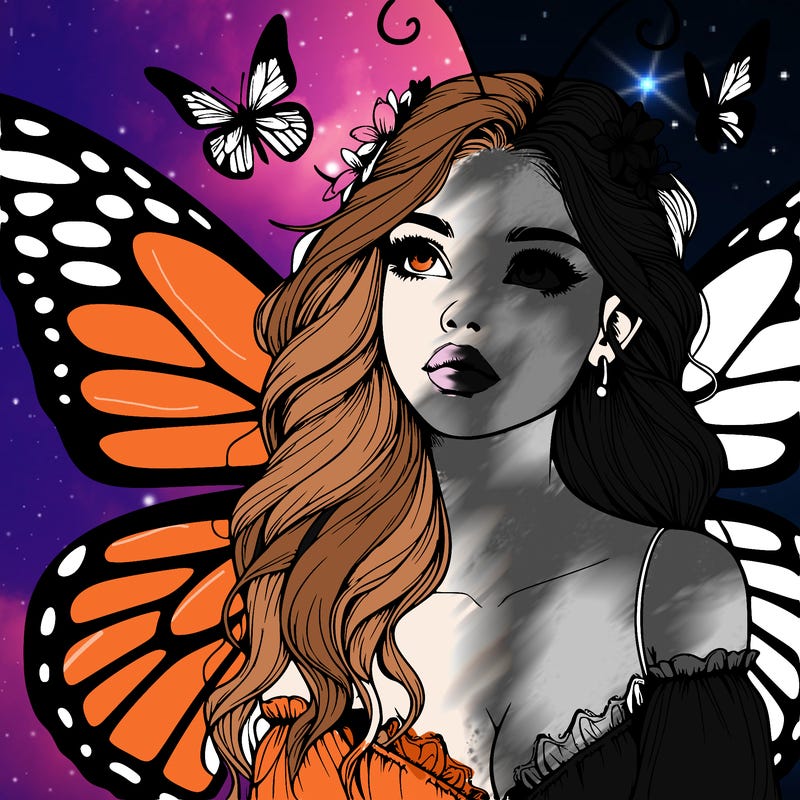 butterfly fairy realistic girl