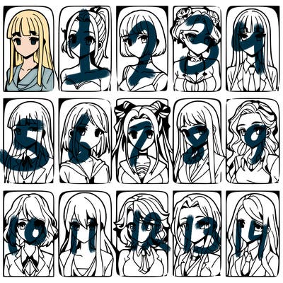 girls that look diffrent anime