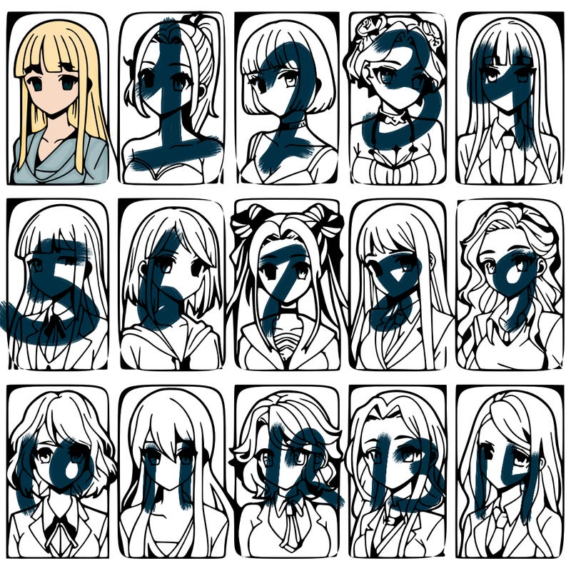 girls that look diffrent anime