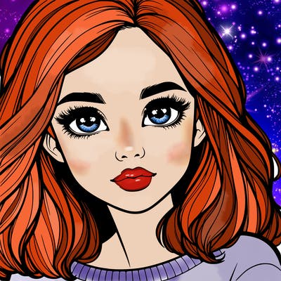 realistic girl whith cute eyes