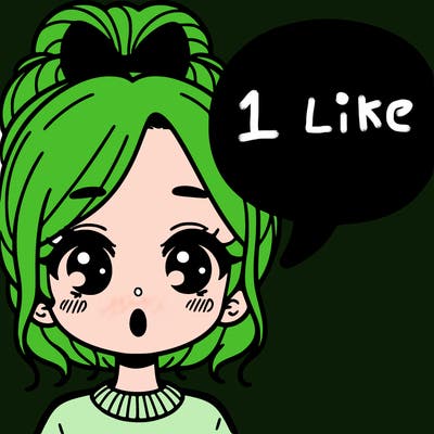 a girl with a word bubble by her mouth