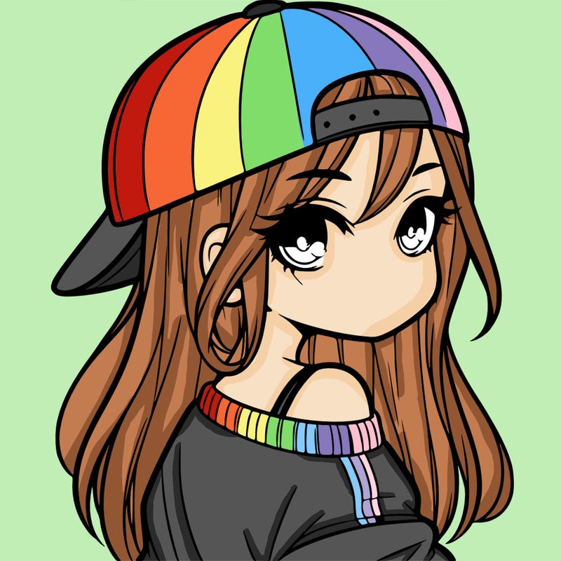 girl with a backward hat on