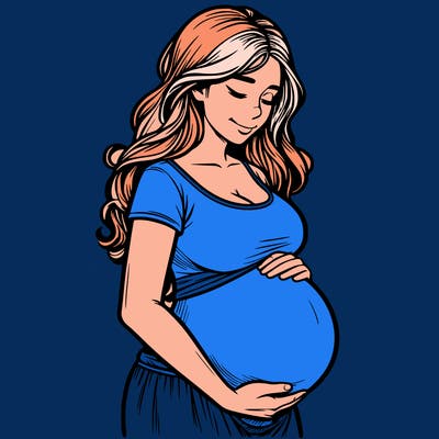 woman heavily pregnant realistic