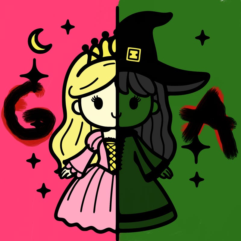 split princess and witch
