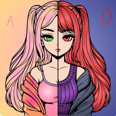 realistic girl split