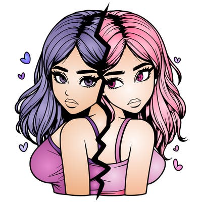 realistic girl split