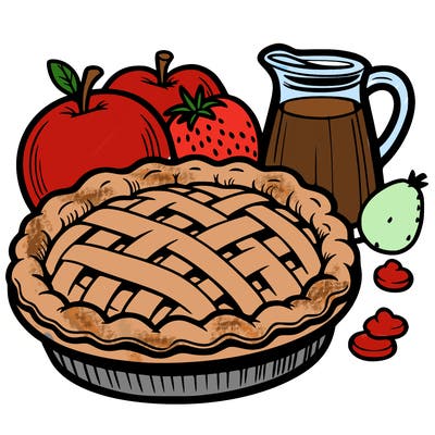 a pie of food