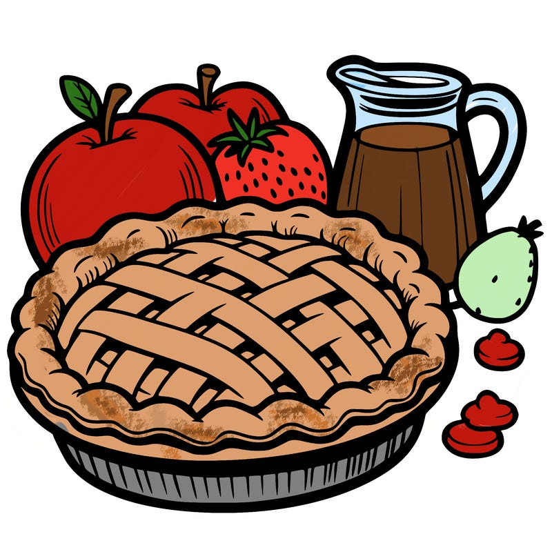 a pie of food