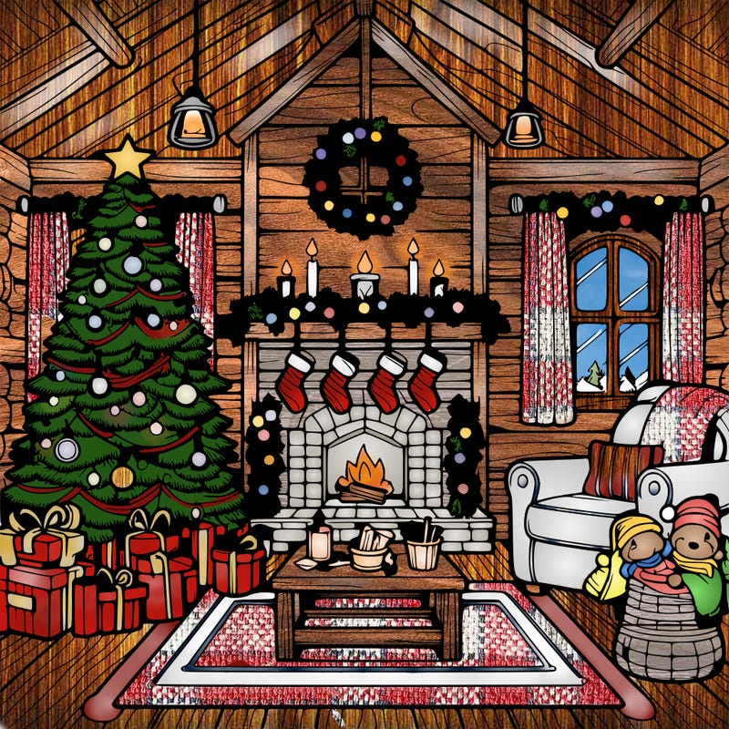 christmas house interior