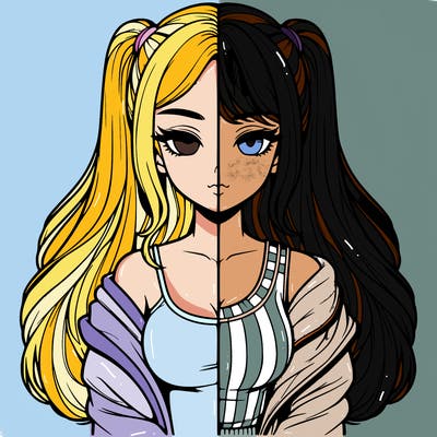 realistic girl split