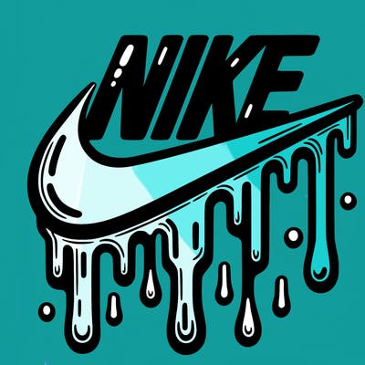 dripping nike logo