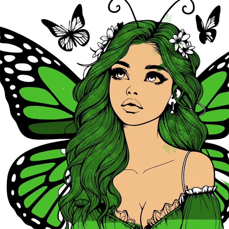 butterfly fairy realistic girl