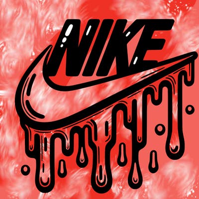 dripping nike logo