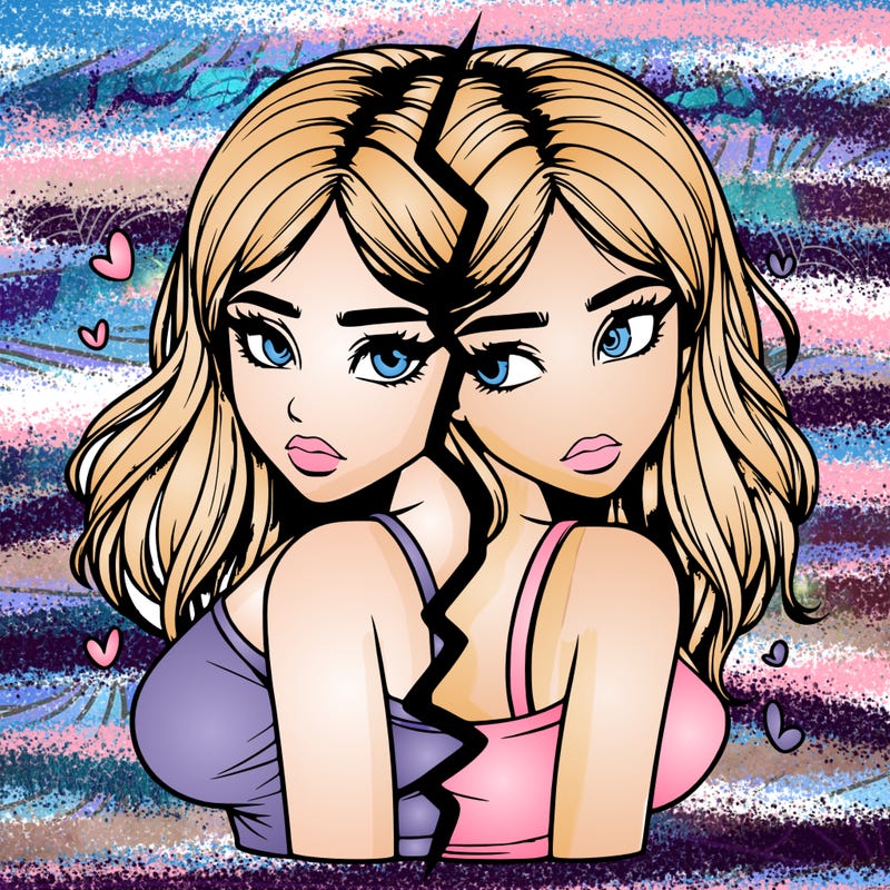 realistic girl split