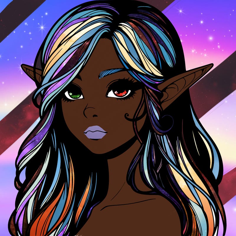 elf girl realistic dark fantasy