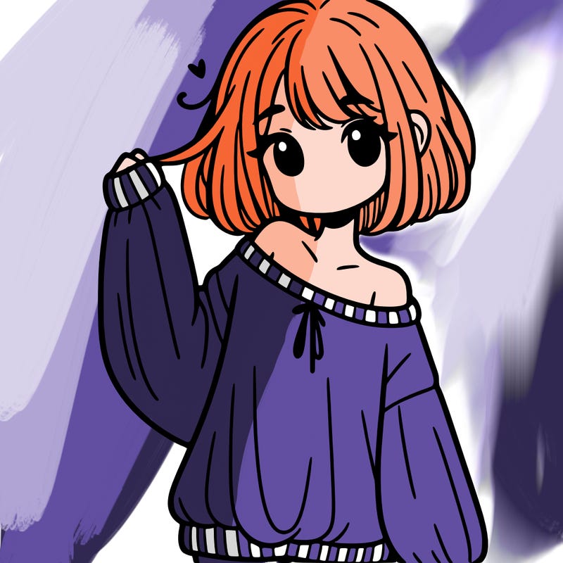 girl in baggy sweater hanging off her shoulder