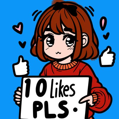 girl with sign that says 100 likes pls