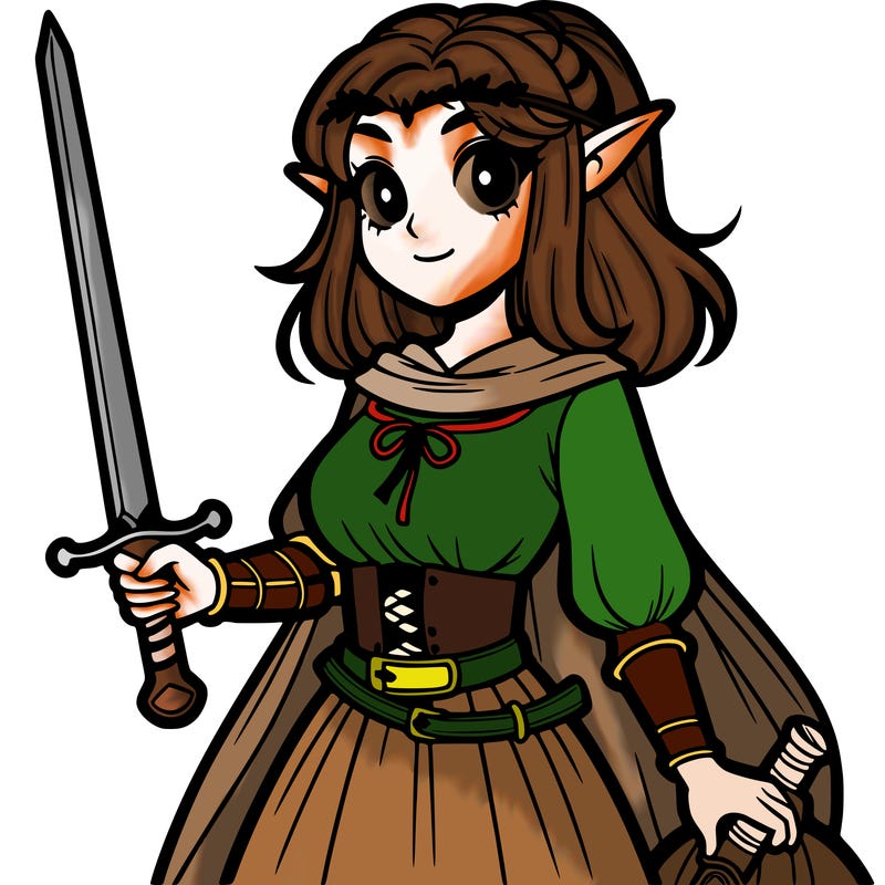 elf girl with a sword