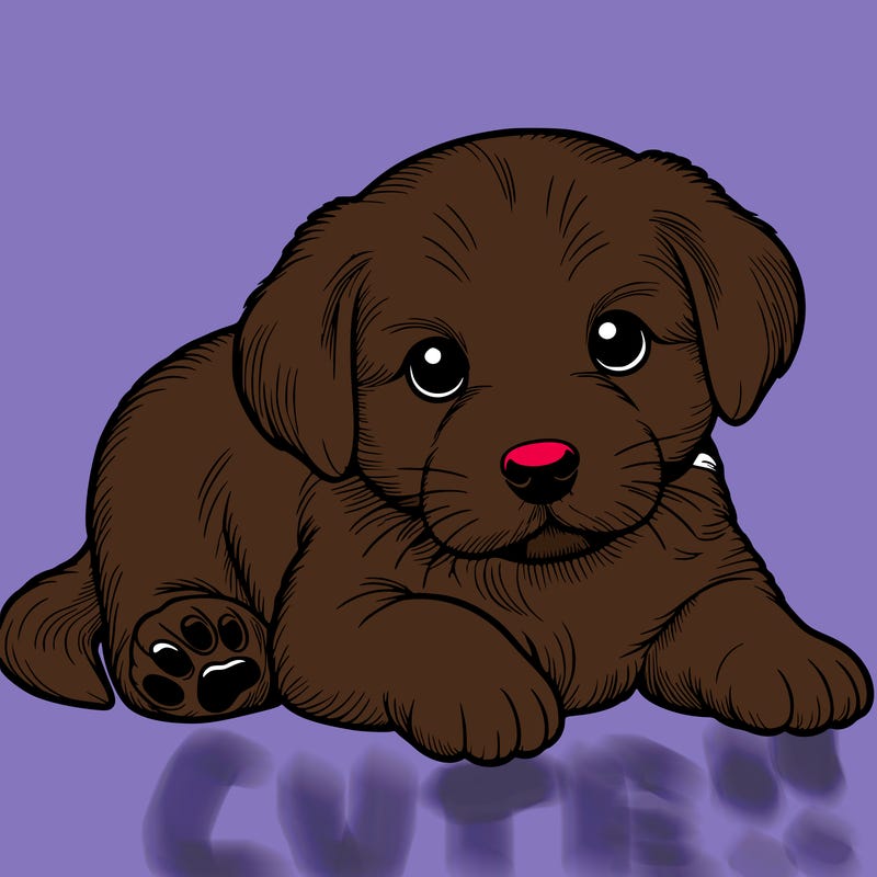 a cute realistic puppy