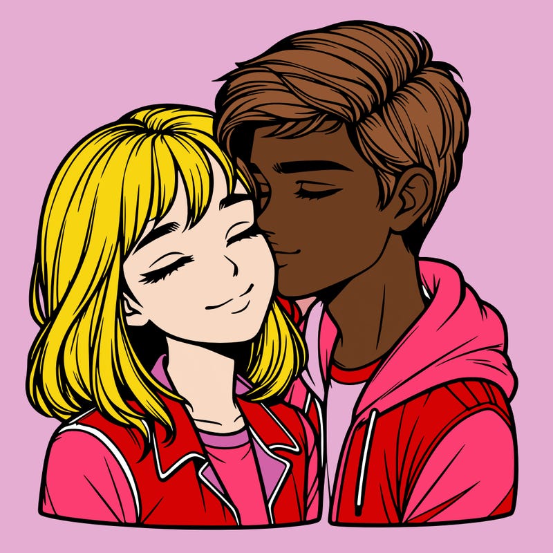 realistic girl and boy  love