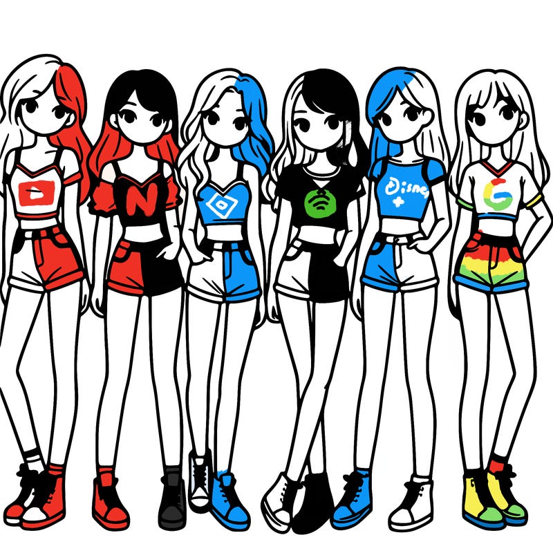 a group of girls wearing crop tops and shorts