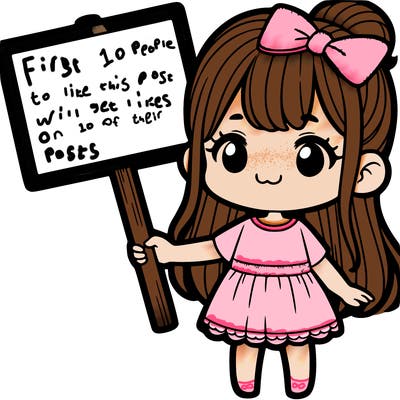 girl with blank sign