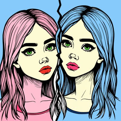 realistic girl split