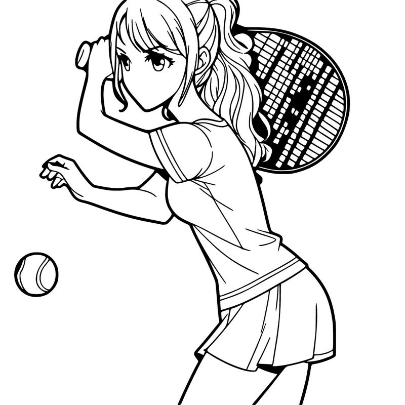 female playing tennis