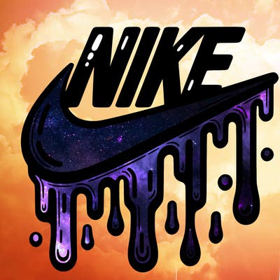 dripping nike logo