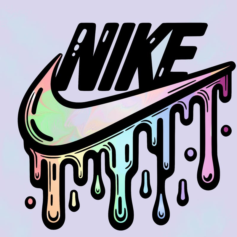 dripping nike logo