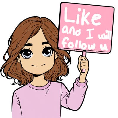 realistic girl holding up a sign