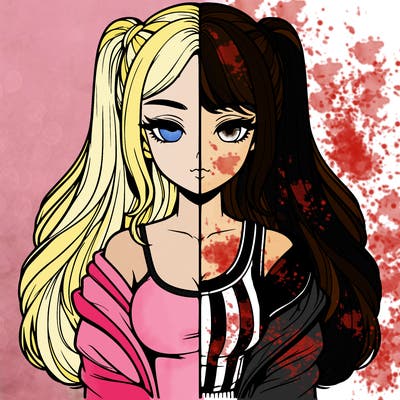 realistic girl split