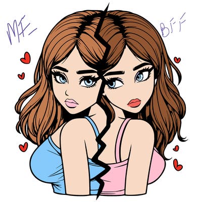 realistic girl split