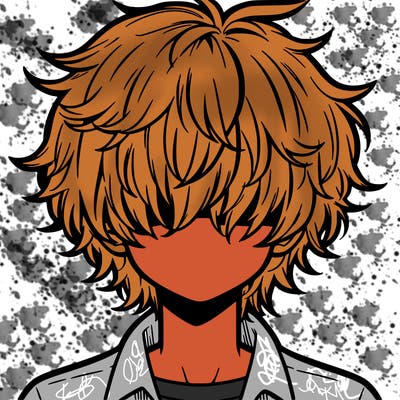 manga boy fluffy hair covering his eyes