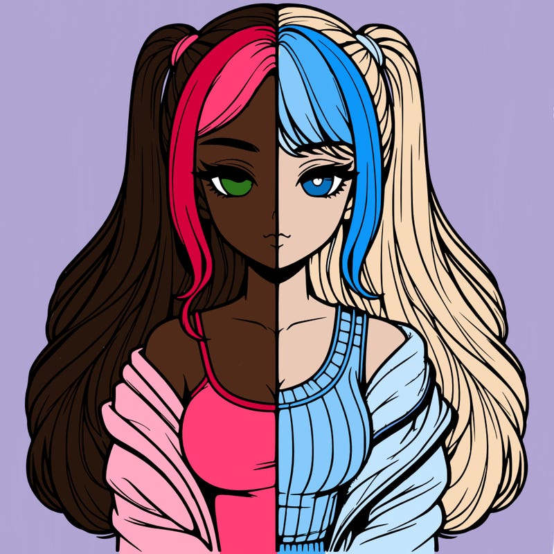 realistic girl split