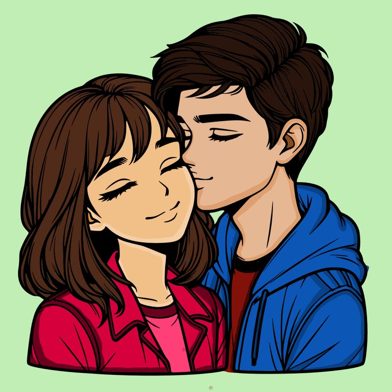 realistic girl and boy  love