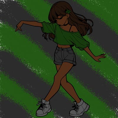 realistic girl danceing