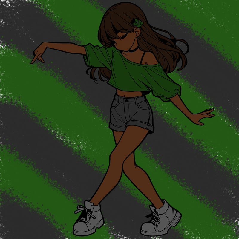 realistic girl danceing