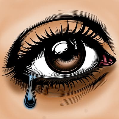 realistic eye one tear