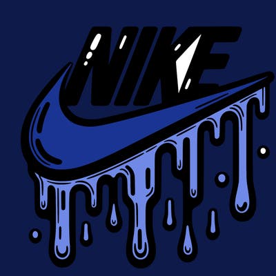 dripping nike logo