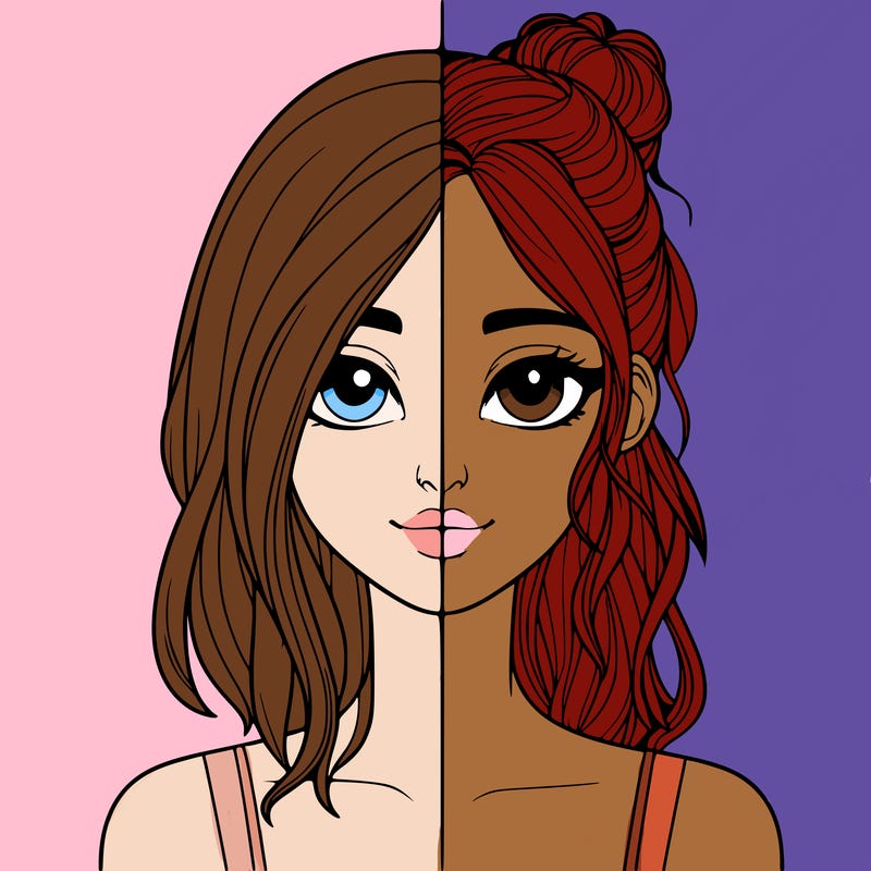 realistic girl split